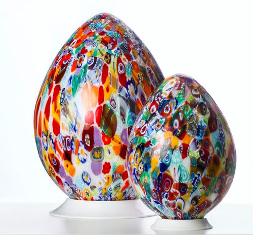Coppia di lampade da tavolo con Murrine