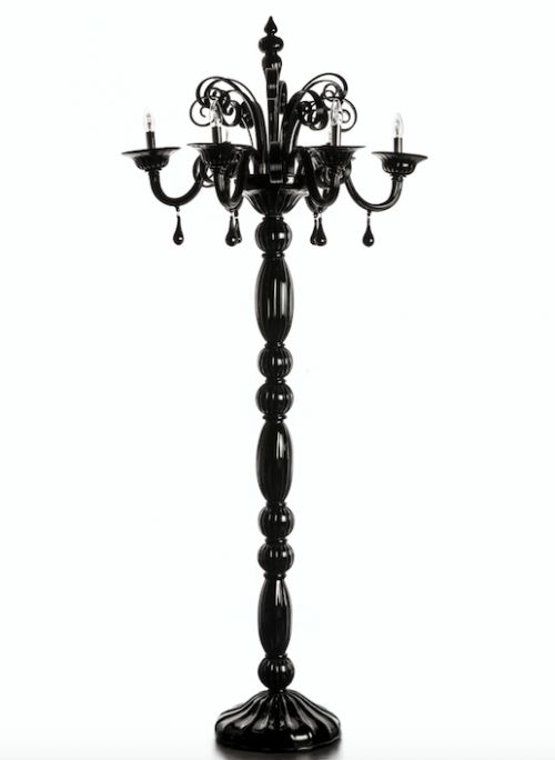 Black floor lamp